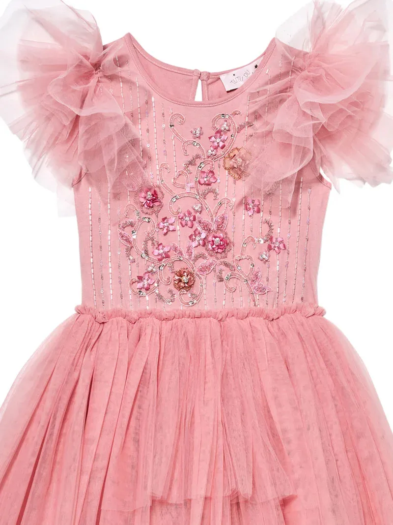 PEACE BLOSSOM TUTU DRESS-PEACH BLUSH