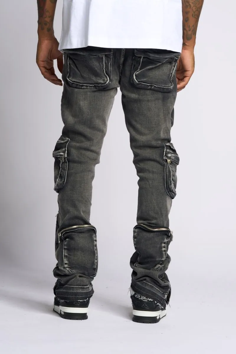 PHEELINGS JOURNEY TO GREATNESS FLARE STACK DENIM (BLACK)