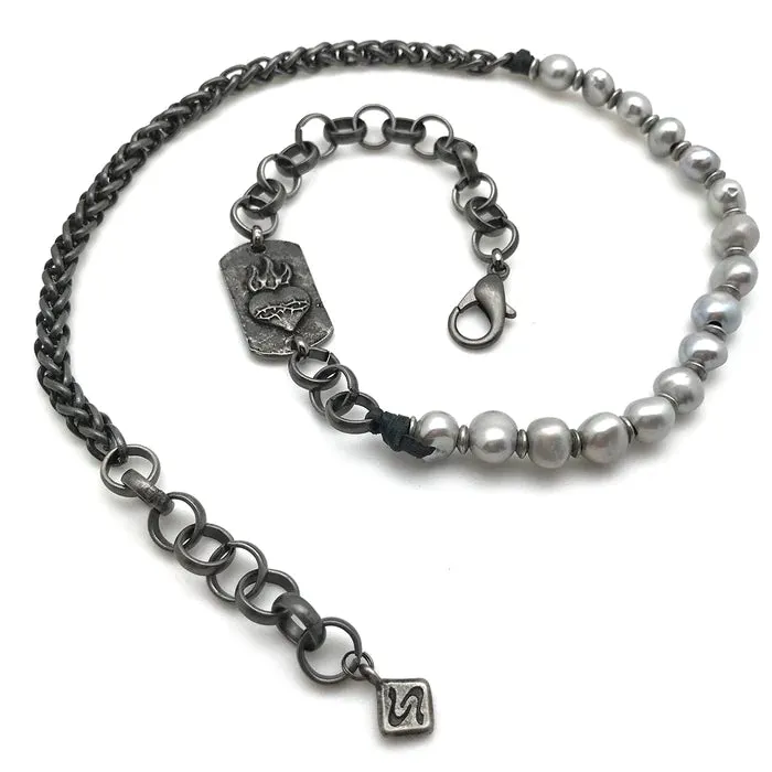 Pilar Mixed Metals and Pearl Necklace or Bracelet