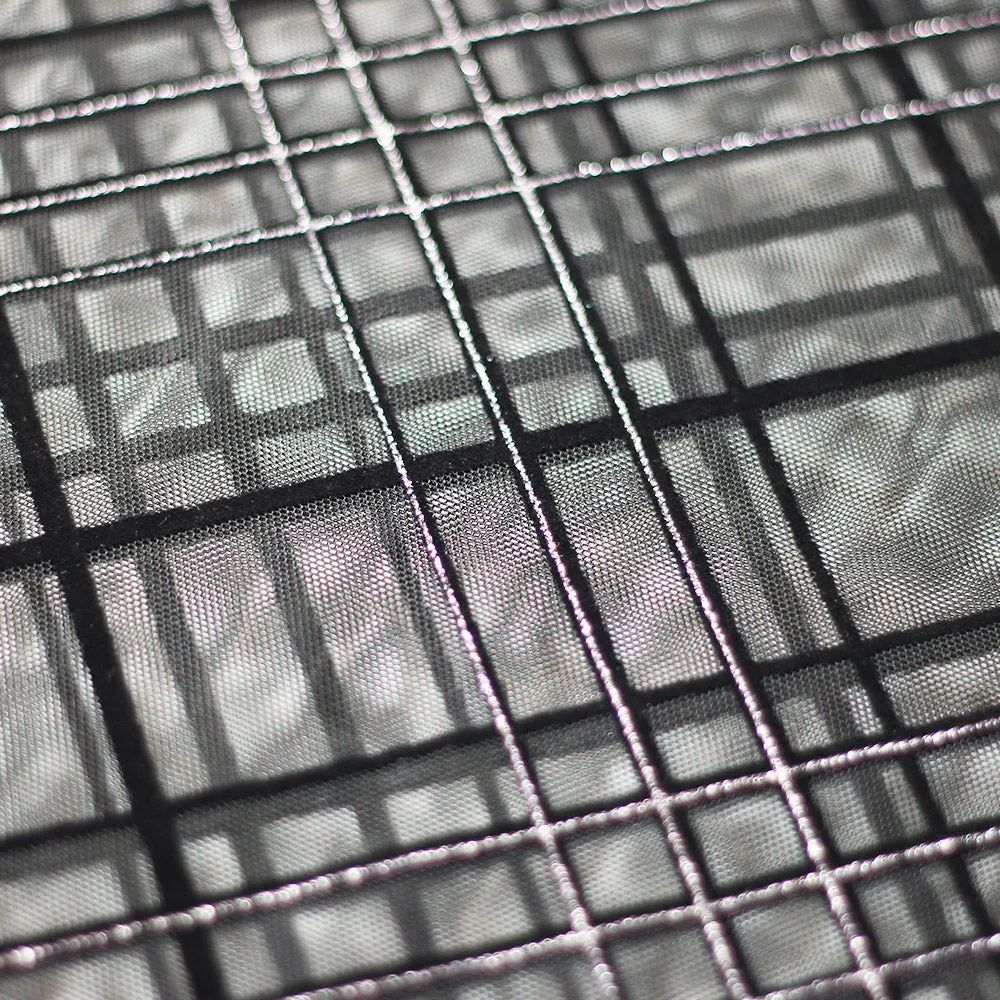 Plaid Foil Mesh