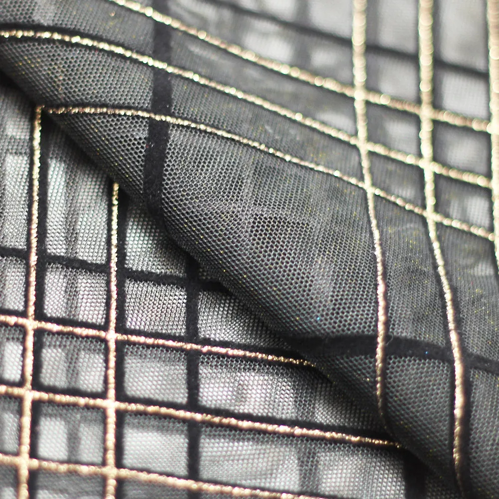 Plaid Foil Mesh