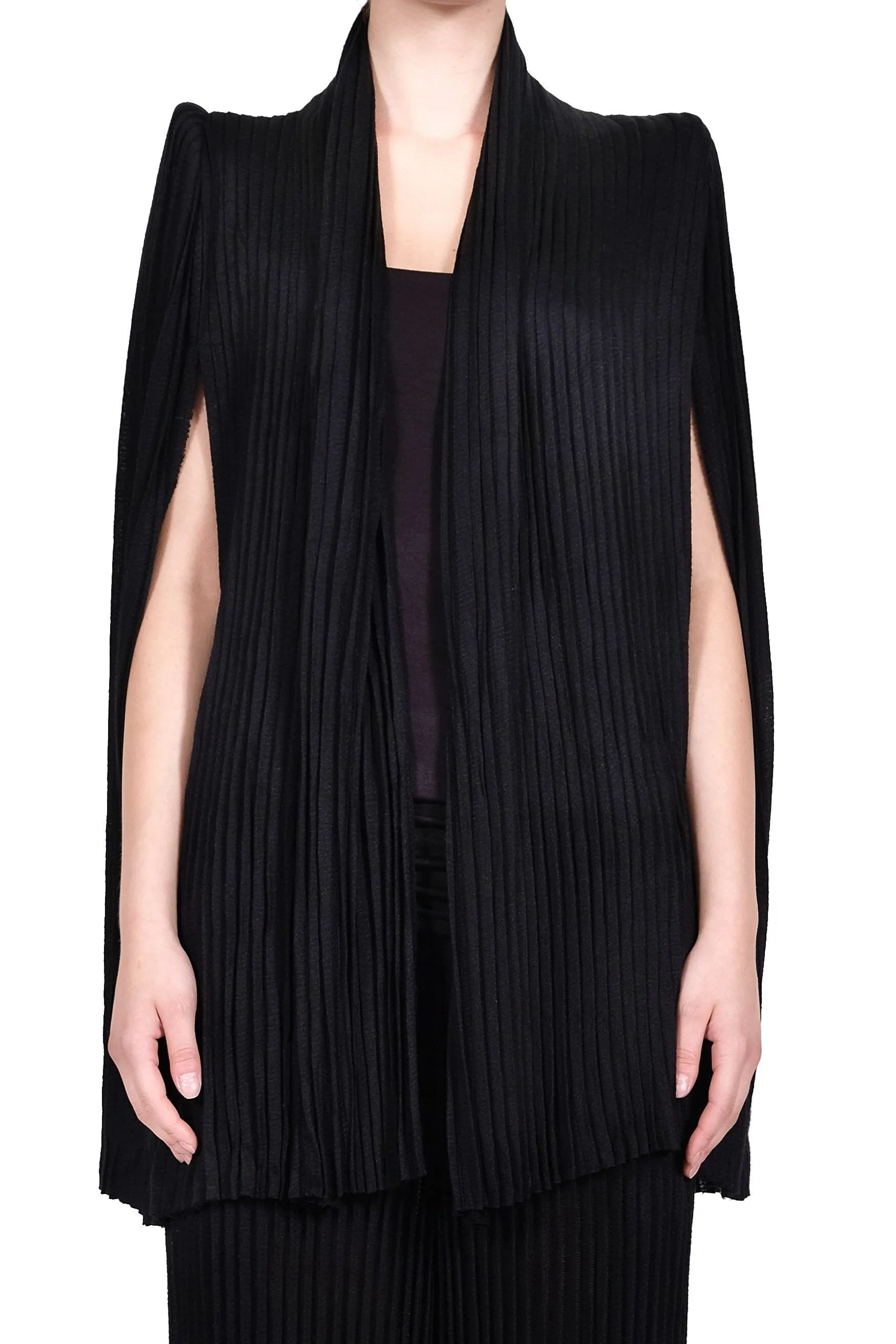 Pleated Cape Blazer