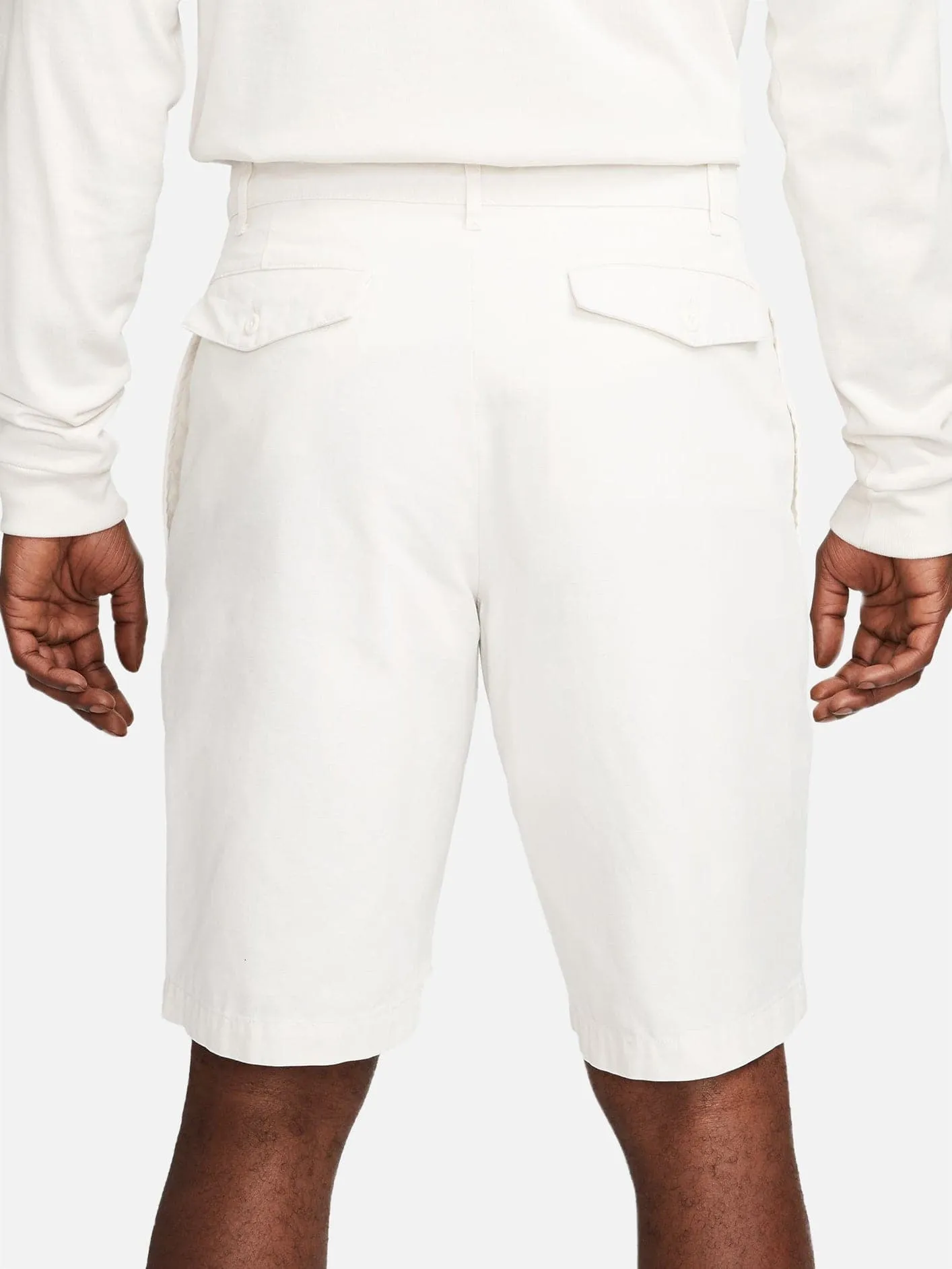 Pleated Chino Short - White
