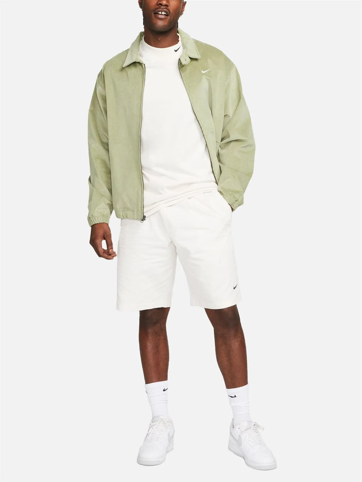 Pleated Chino Short - White