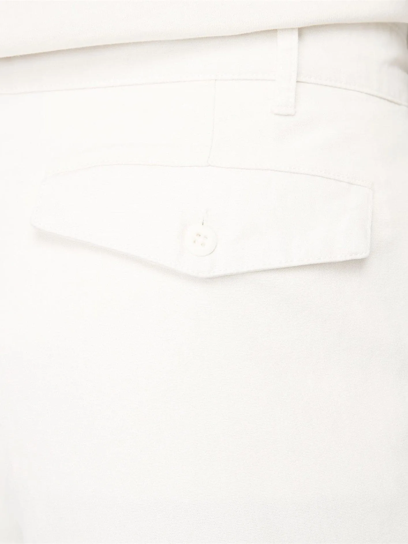 Pleated Chino Short - White