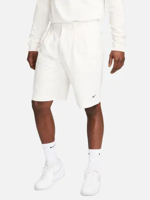 Pleated Chino Short - White