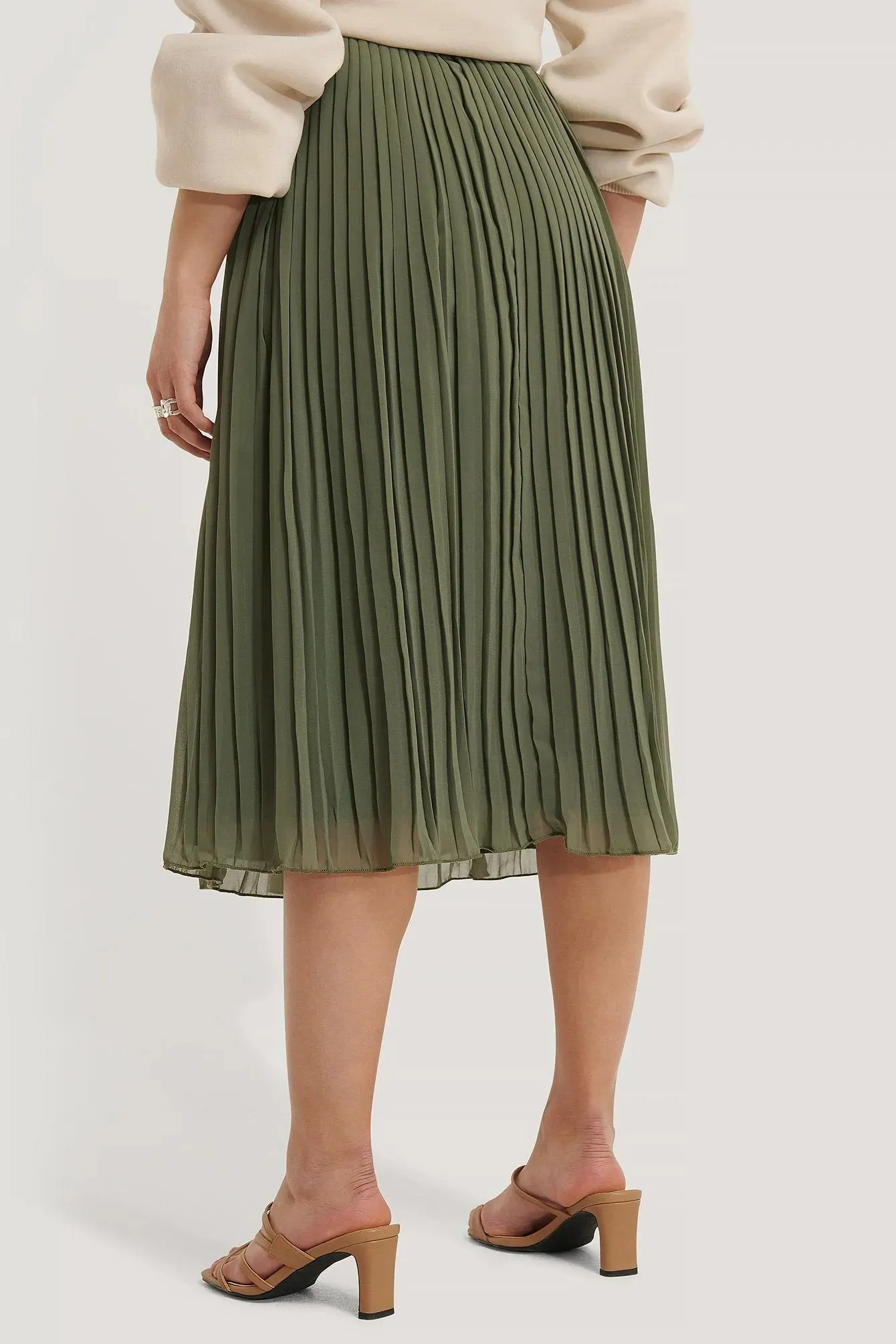 Pleated Midi Skirt