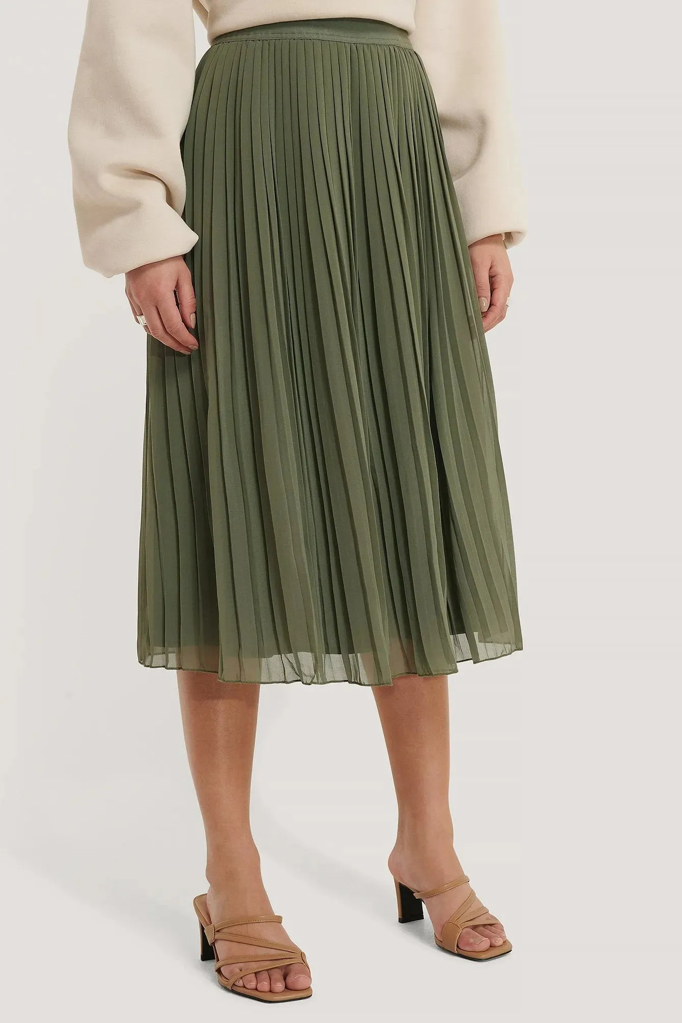 Pleated Midi Skirt