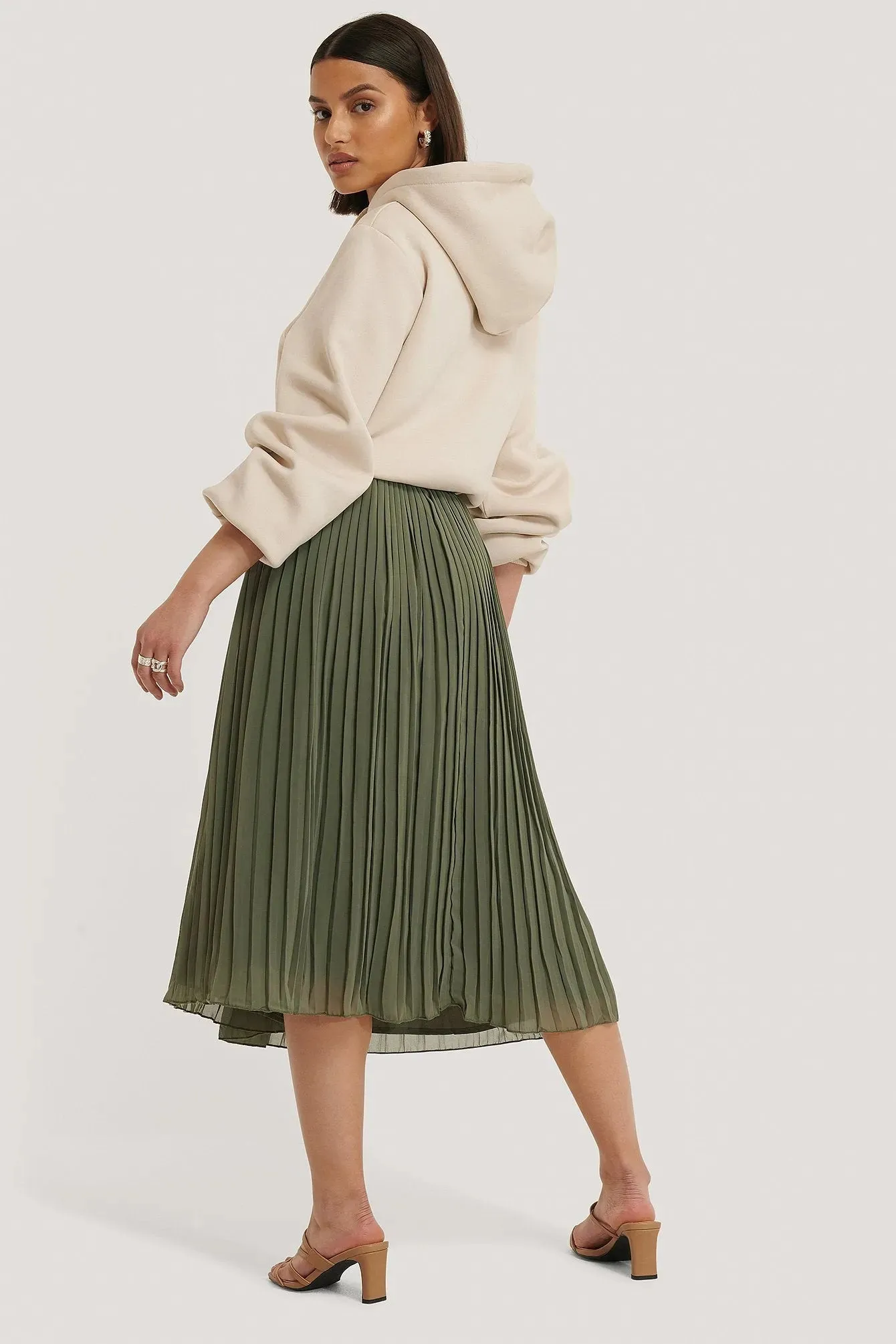 Pleated Midi Skirt