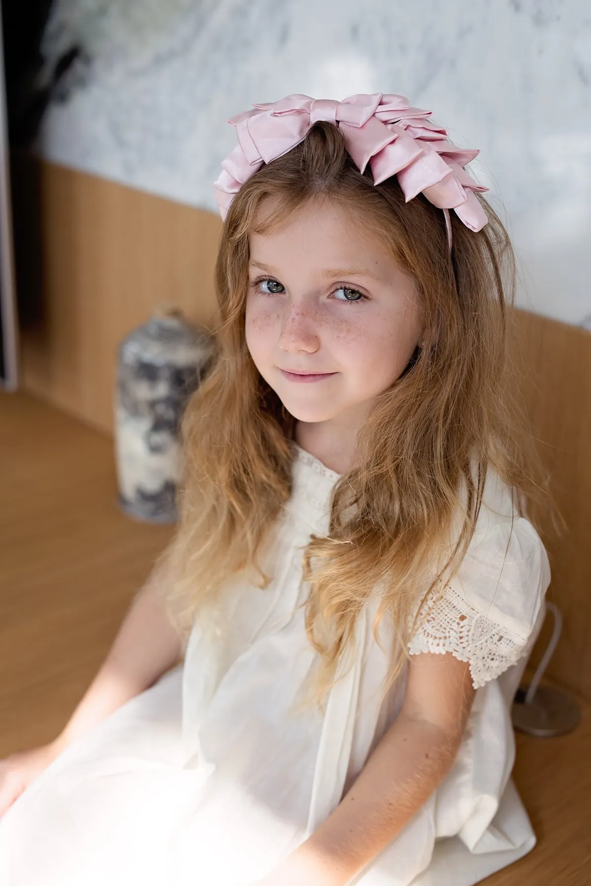 Pleated Ribbon Headband - Black