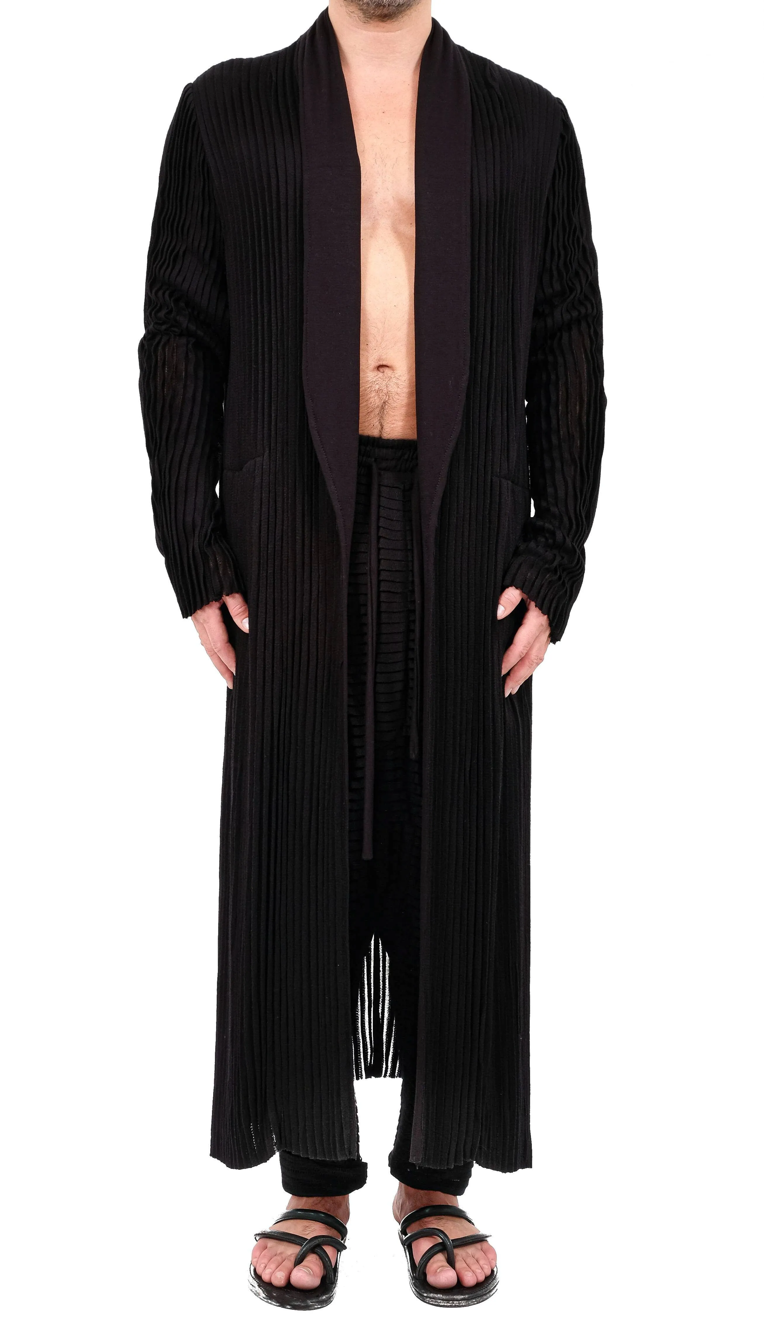 Pleated Viscose Robe