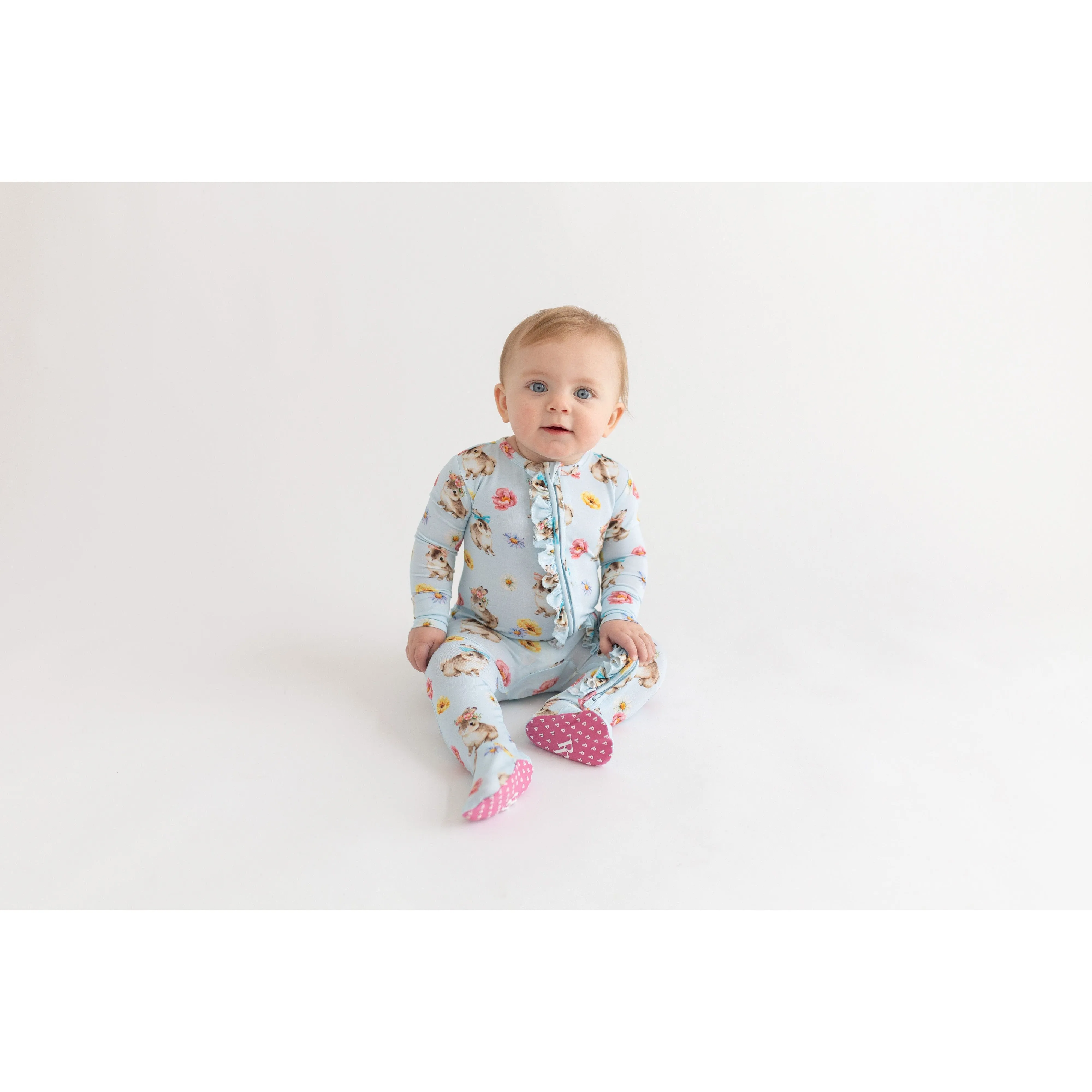 Posh Peanut Tinsley Jane Footie Ruffled Zippered One Piece