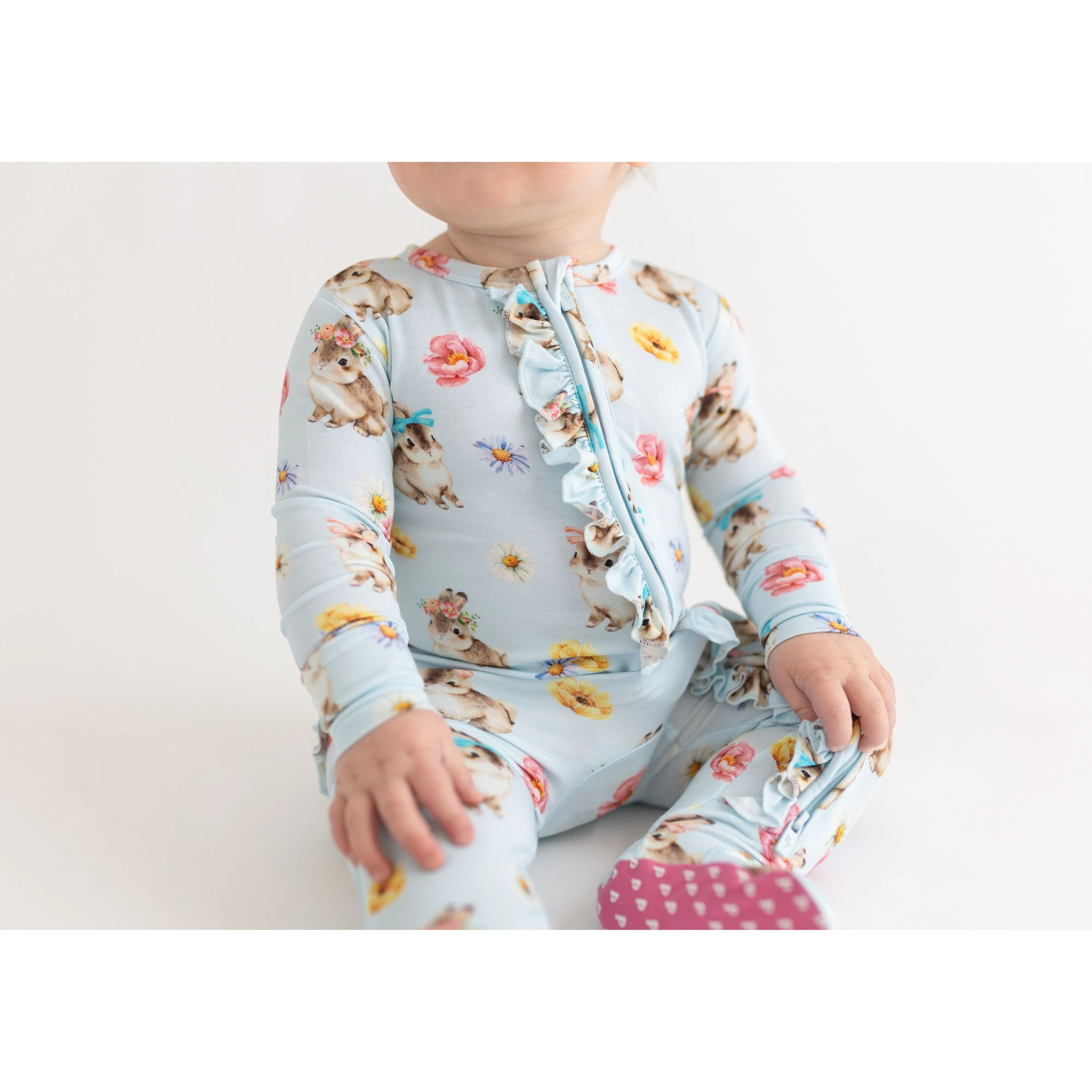 Posh Peanut Tinsley Jane Footie Ruffled Zippered One Piece