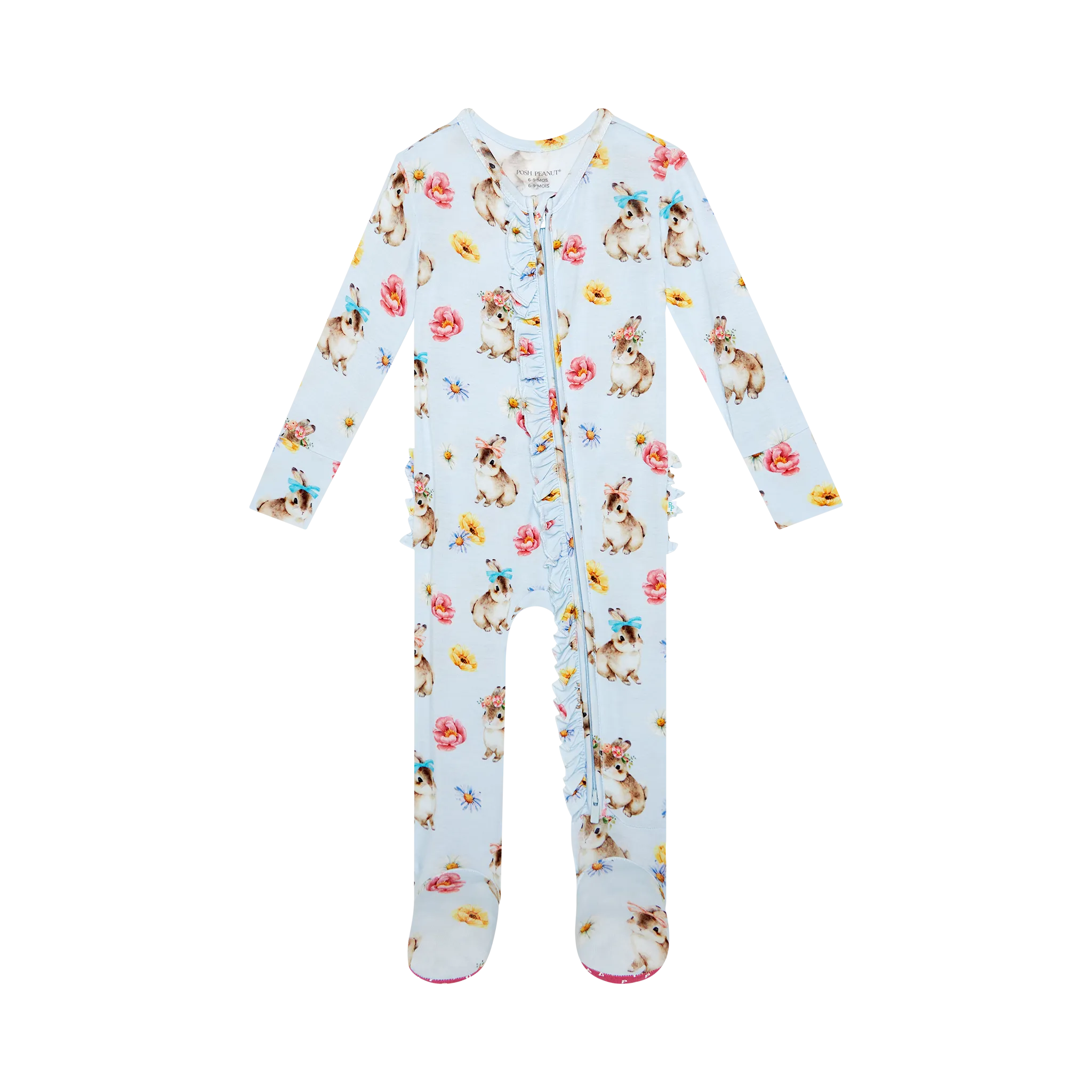 Posh Peanut Tinsley Jane Footie Ruffled Zippered One Piece