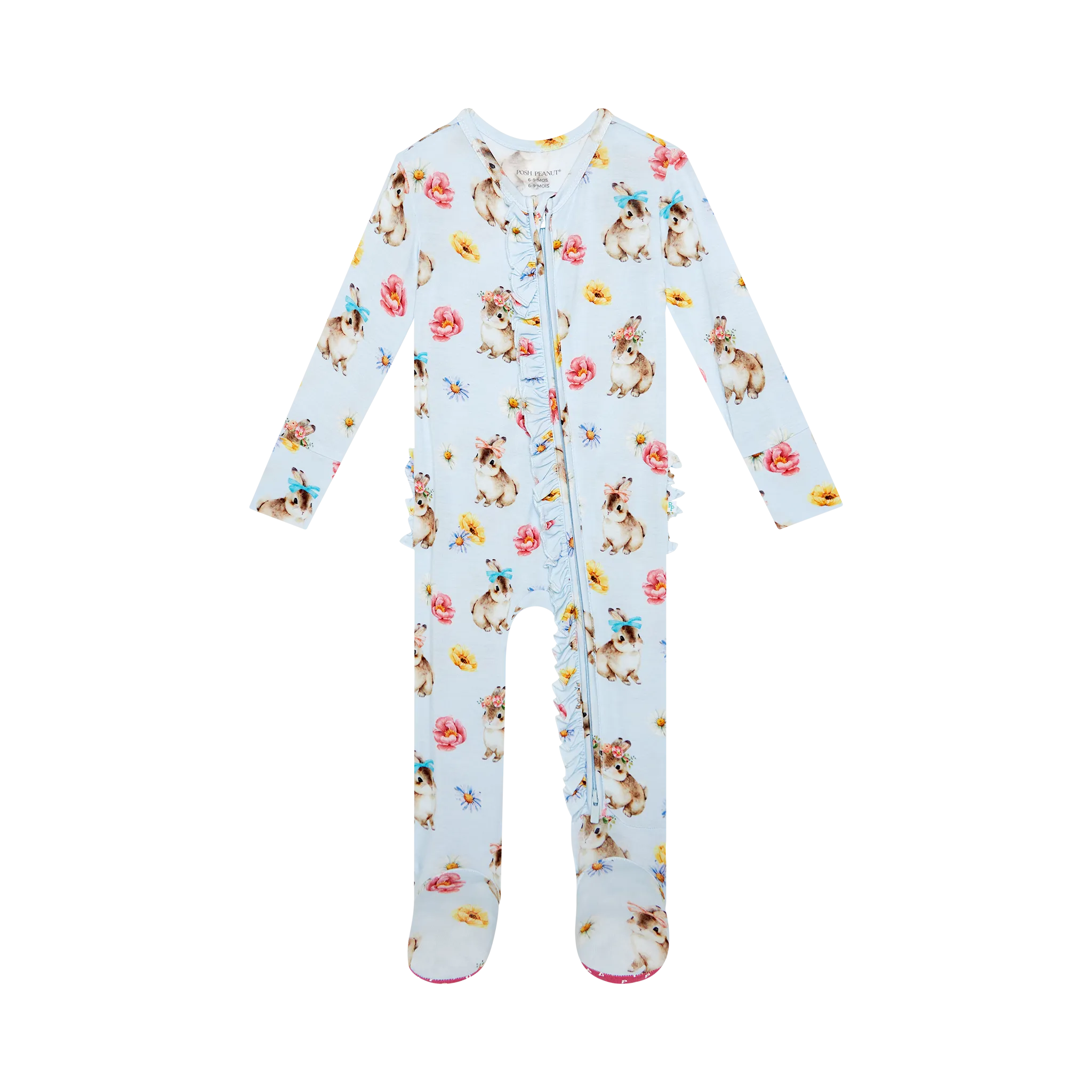 Posh Peanut Tinsley Jane Footie Ruffled Zippered One Piece