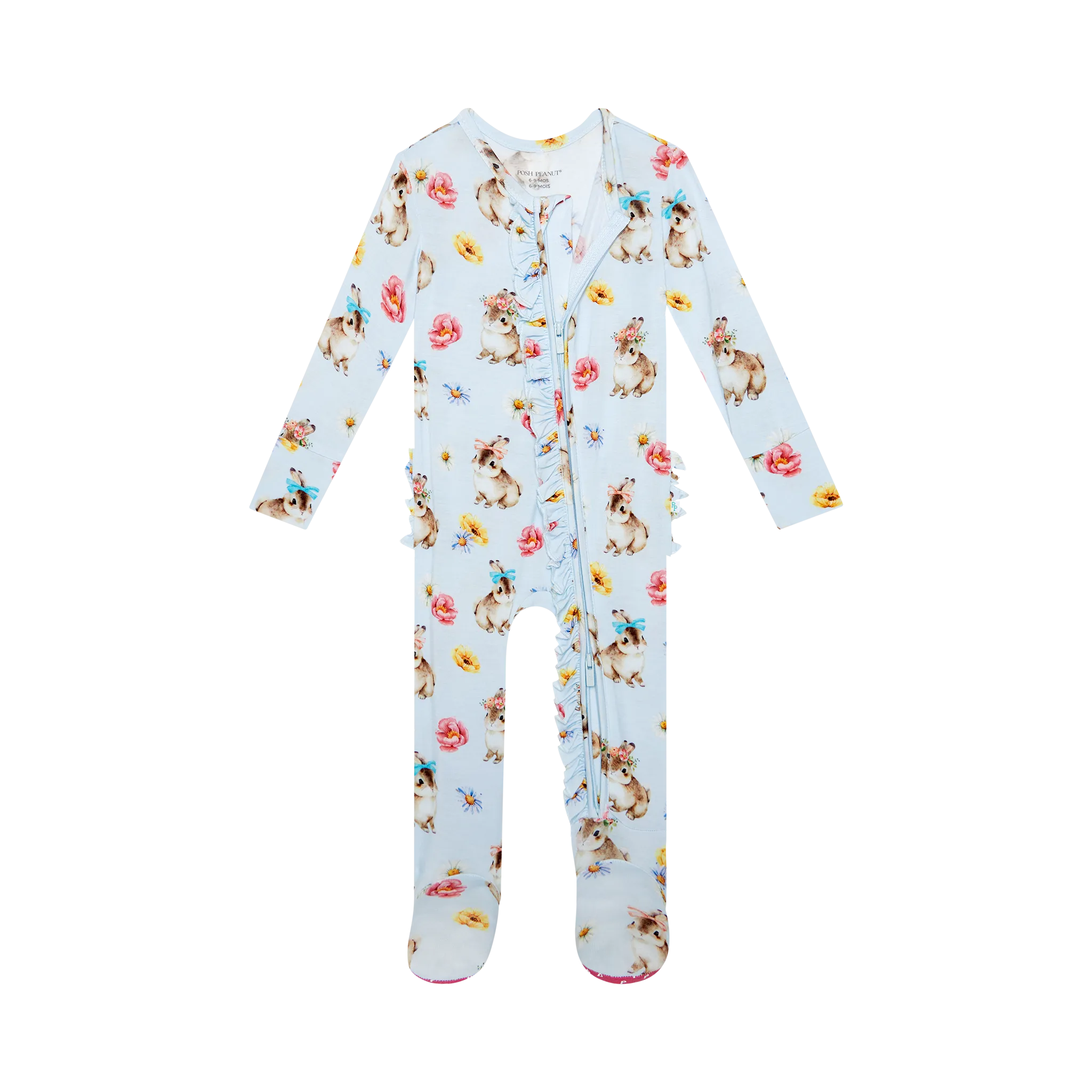 Posh Peanut Tinsley Jane Footie Ruffled Zippered One Piece