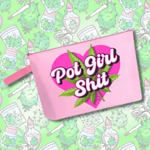Pot Girl Shit Zipper Pouch