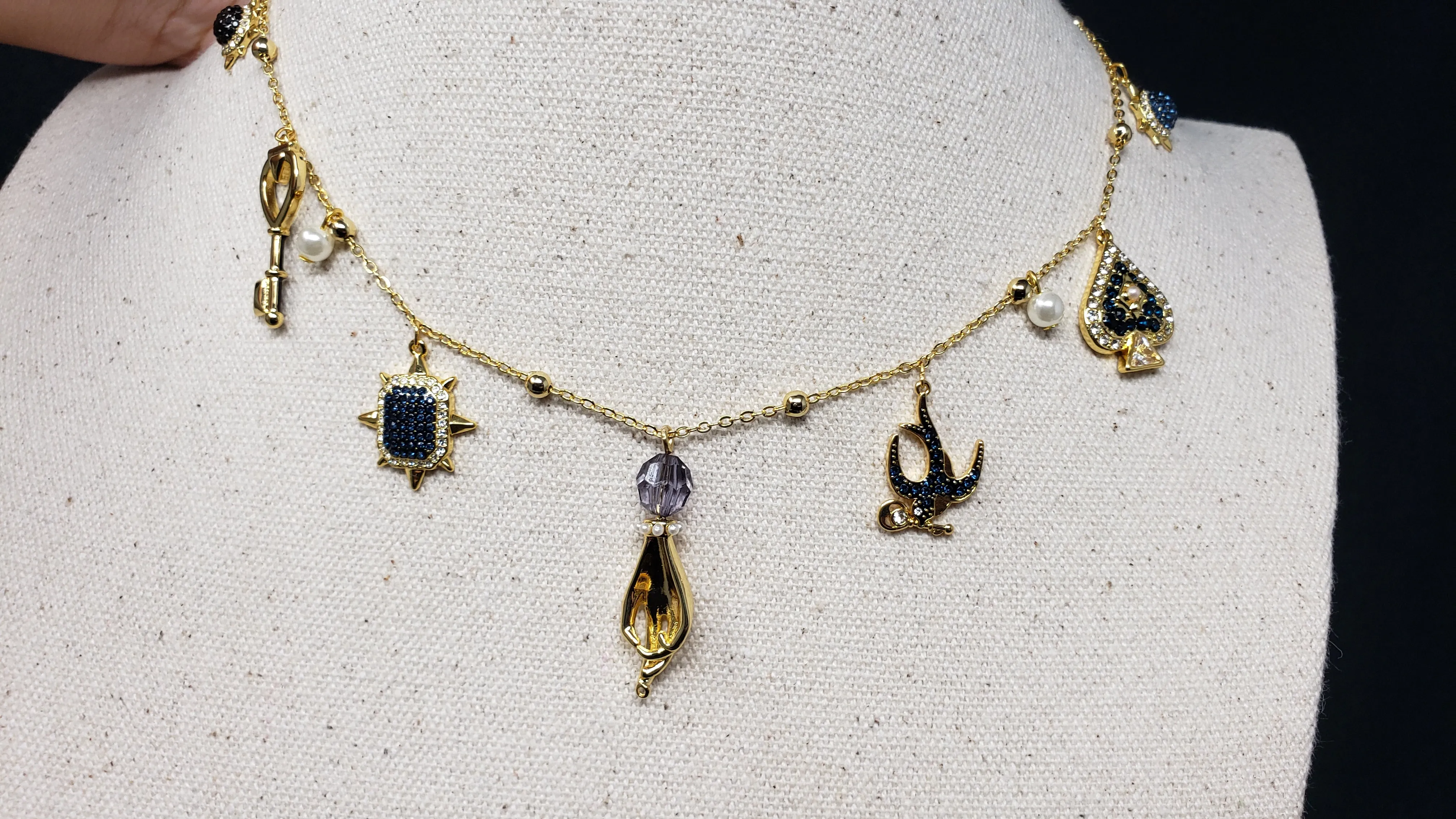 Preorder Many Charms Necklace with SemiPrecious Stones