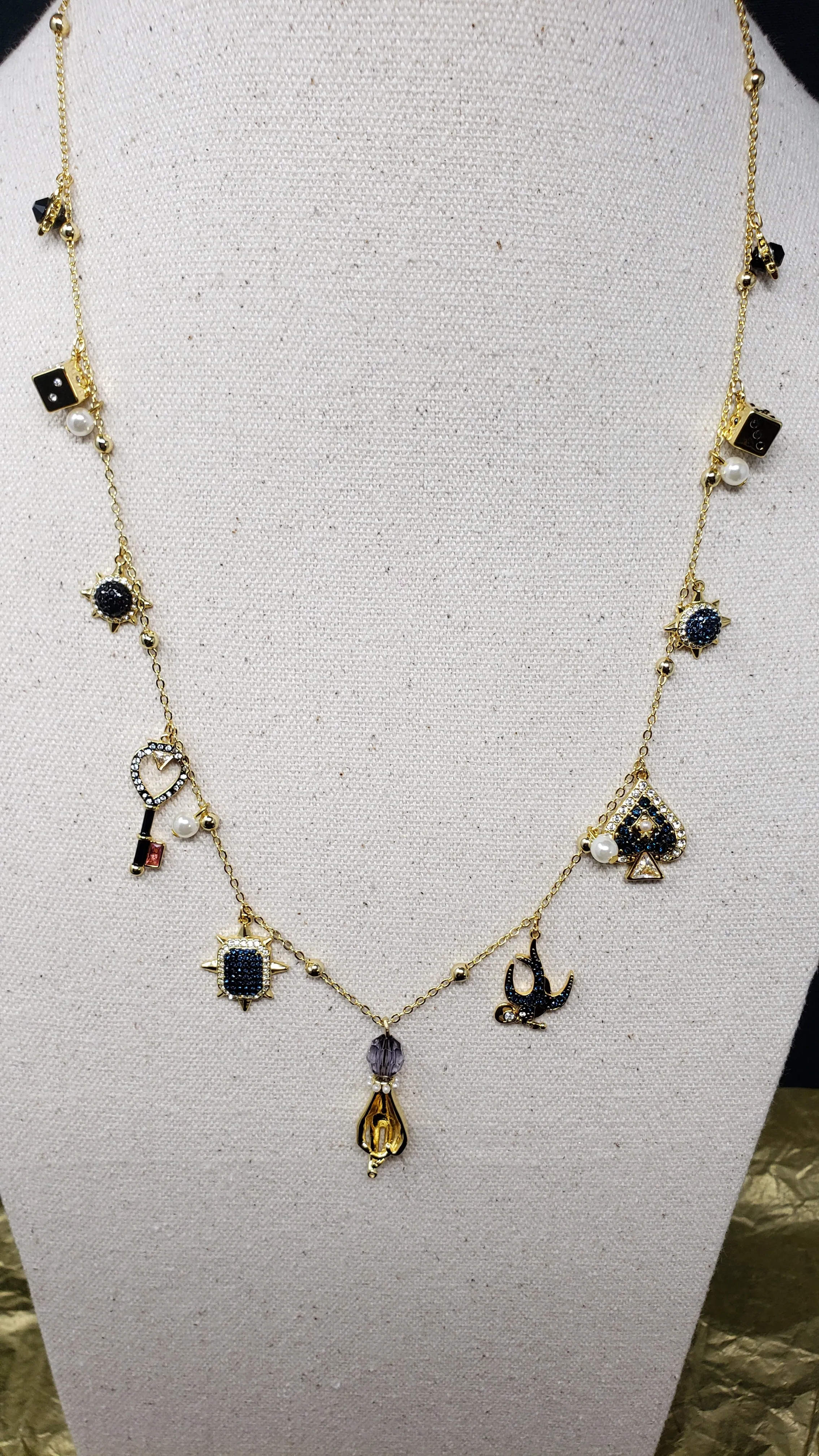 Preorder Many Charms Necklace with SemiPrecious Stones