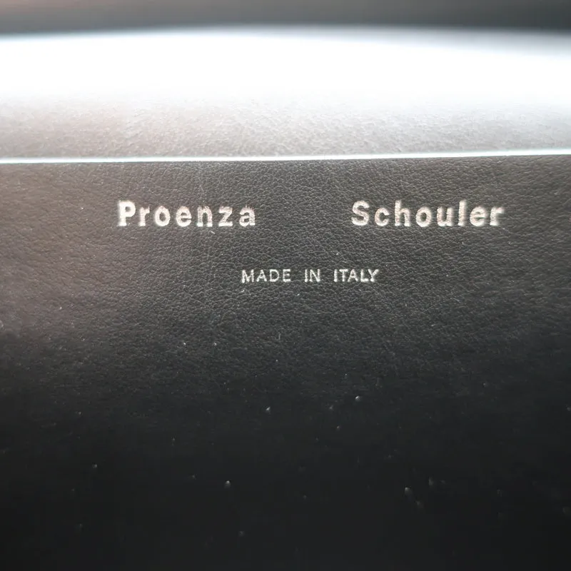 Proenza Schouler Medium Curl Clutch Bag Black Leather