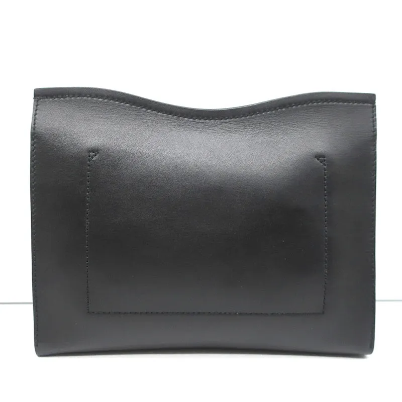 Proenza Schouler Medium Curl Clutch Bag Black Leather