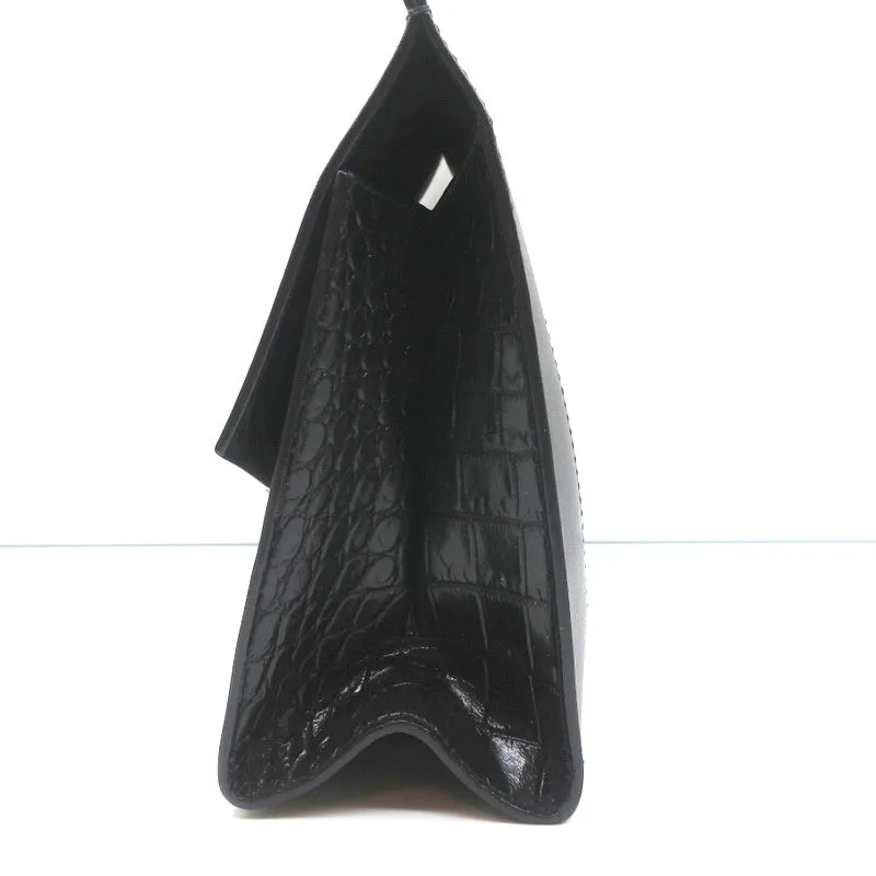 Proenza Schouler Medium Curl Clutch Bag Black Leather