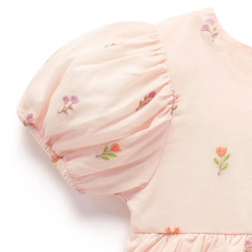 Purebaby Sprig Embroidered Dress