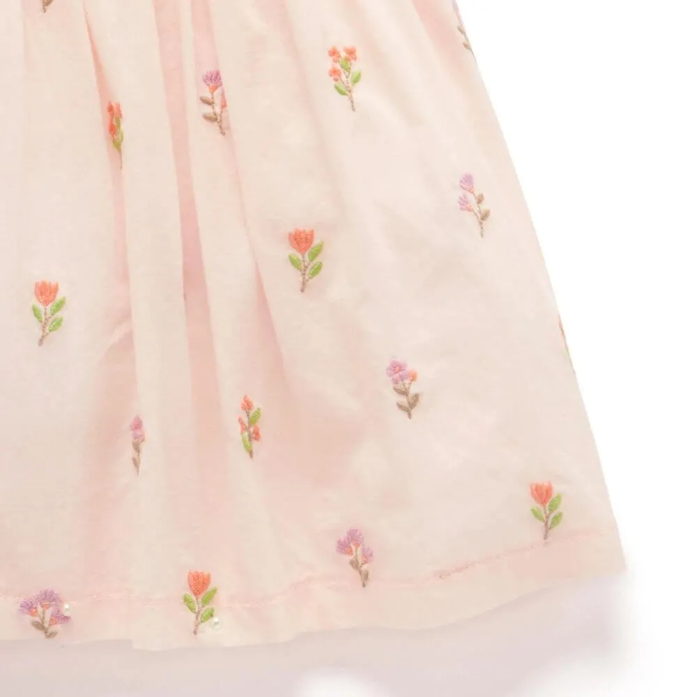 Purebaby Sprig Embroidered Dress