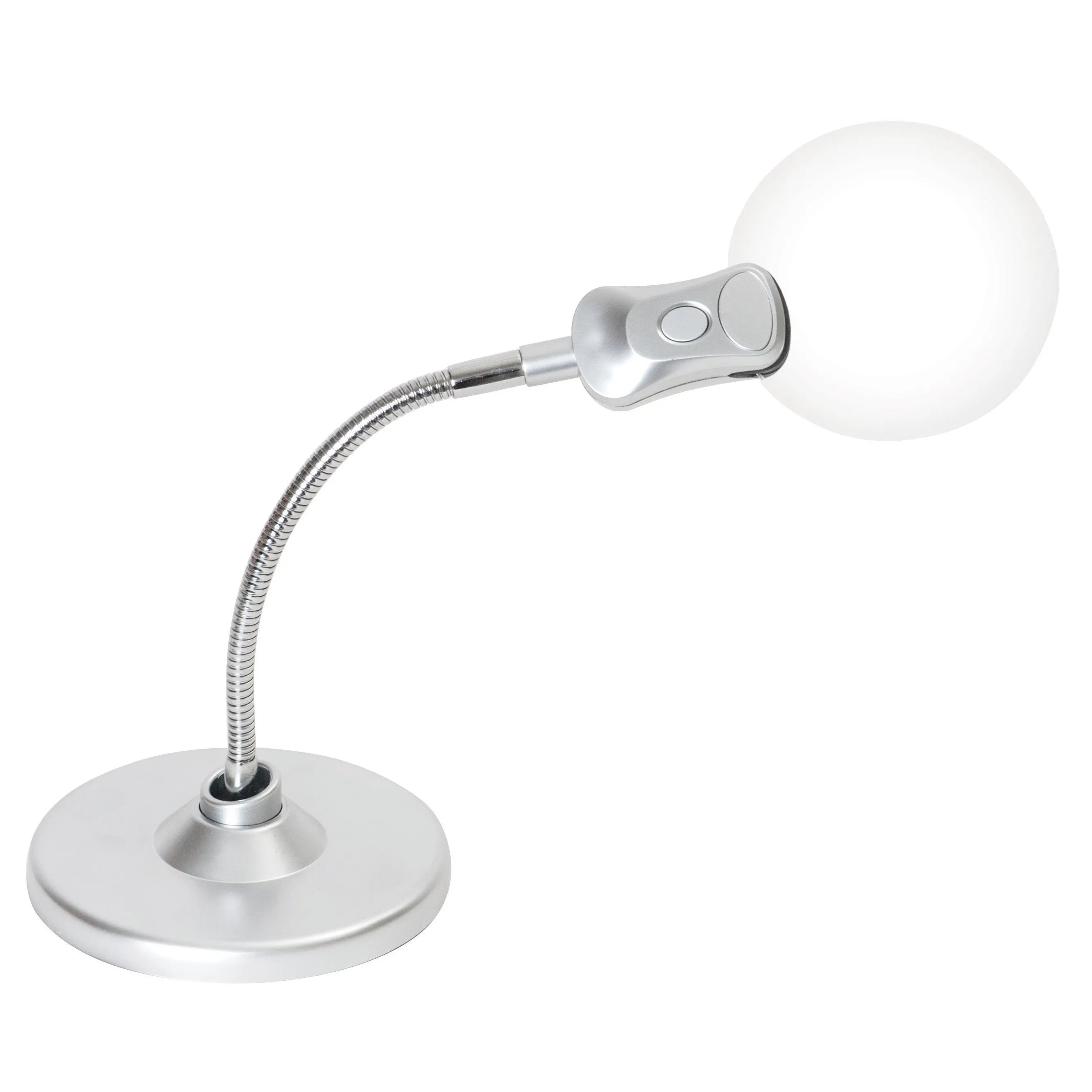 PURElite High Power Magnifying Table Lamp Table Battery Operated 2X Mag Flexible