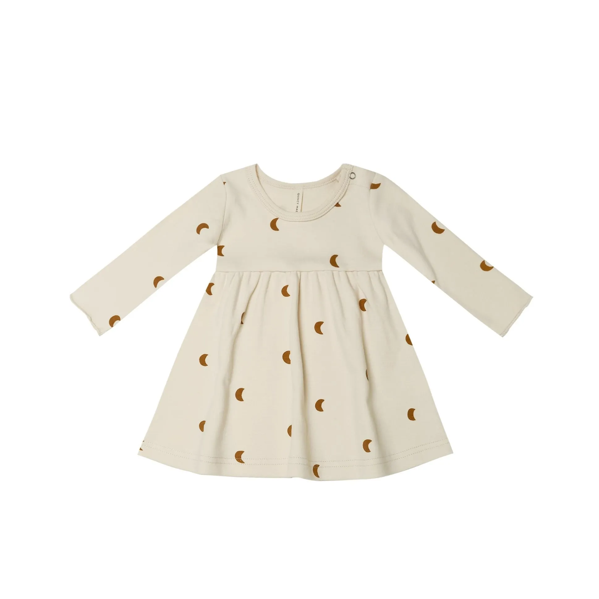 Quincy Mae Long Sleeve Jersey Dress - Moons