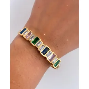 Rainbow Bezel Bracelet