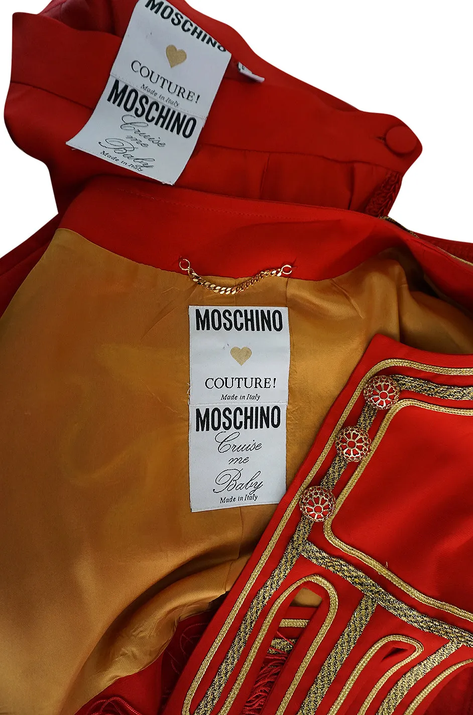 Rare 1989 Moschino Couture "Cruise Me Baby" I Love Venice Suit