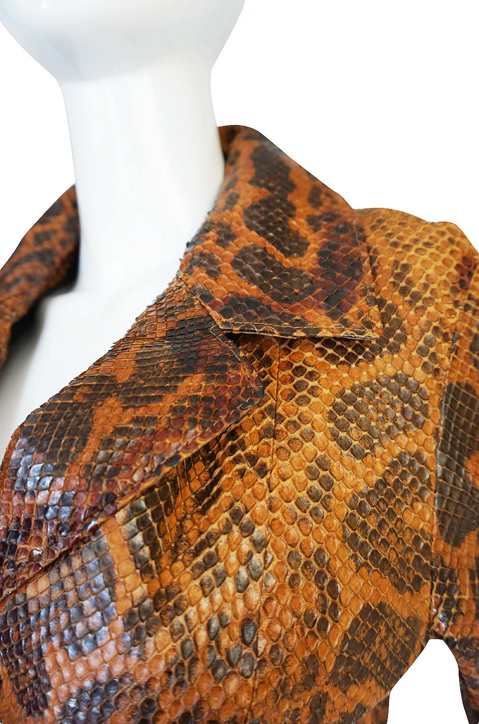 Rare Late 1950s, Early 1960s Mod Snakeskin Coat