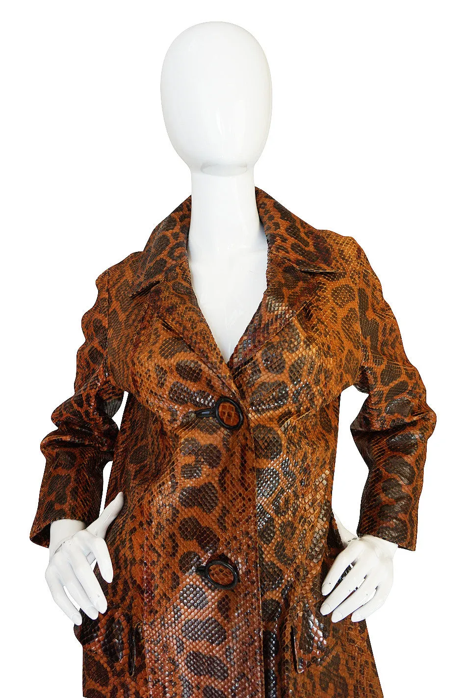Rare Late 1950s, Early 1960s Mod Snakeskin Coat