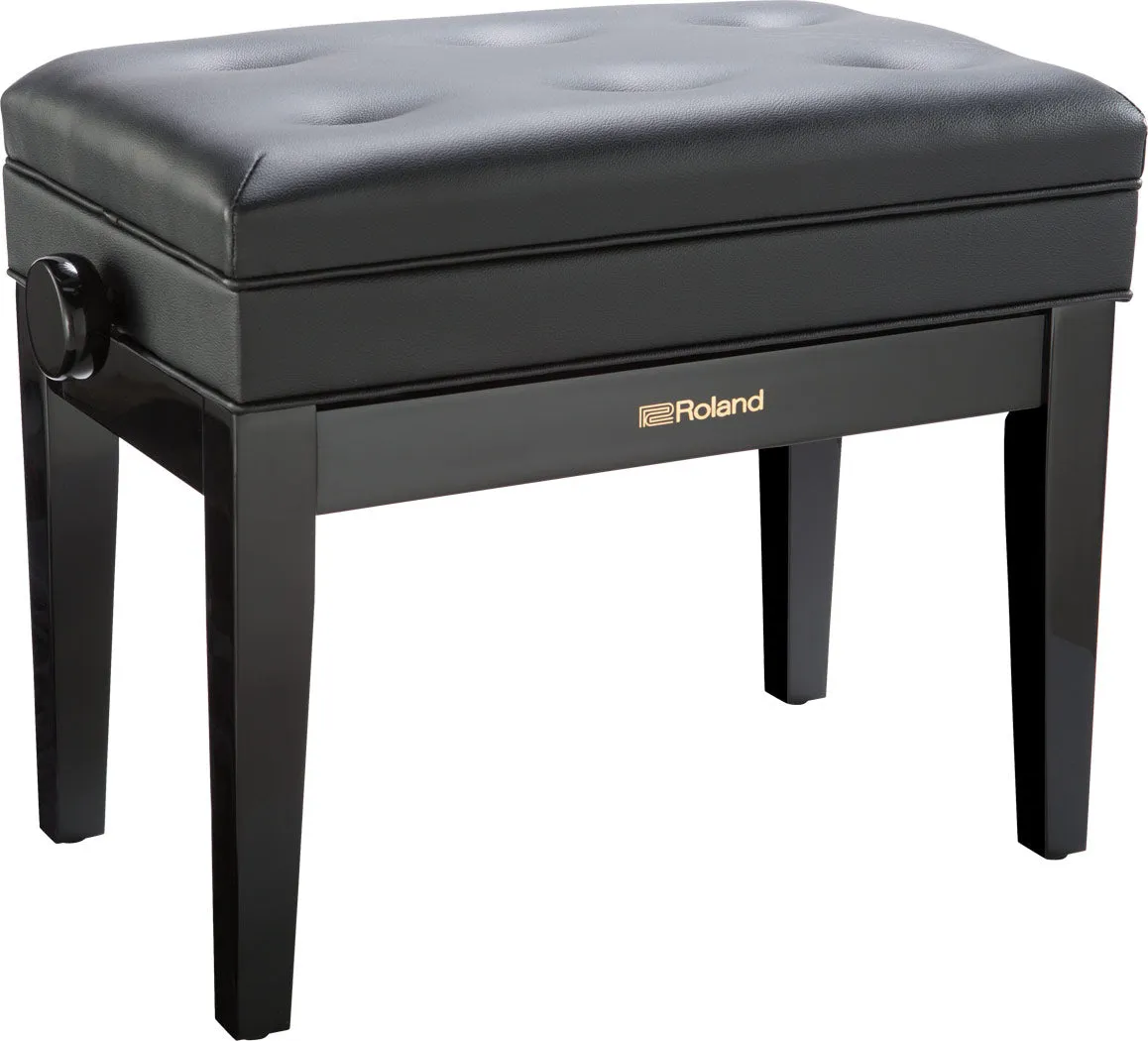 Roland RPB-400BK Piano Bench with Adjustable Vinyl Seat, Satin Black