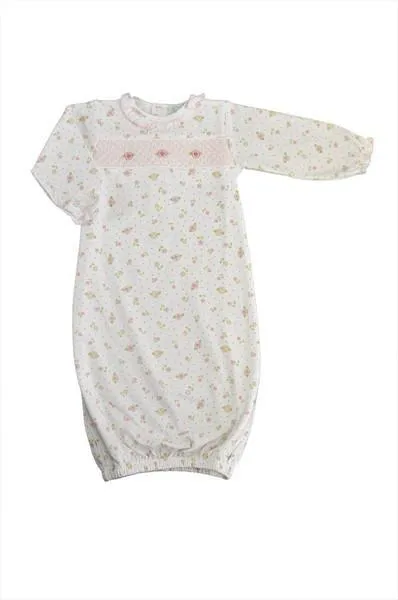 Roses Print Smocked Gift Set (2 pieces)