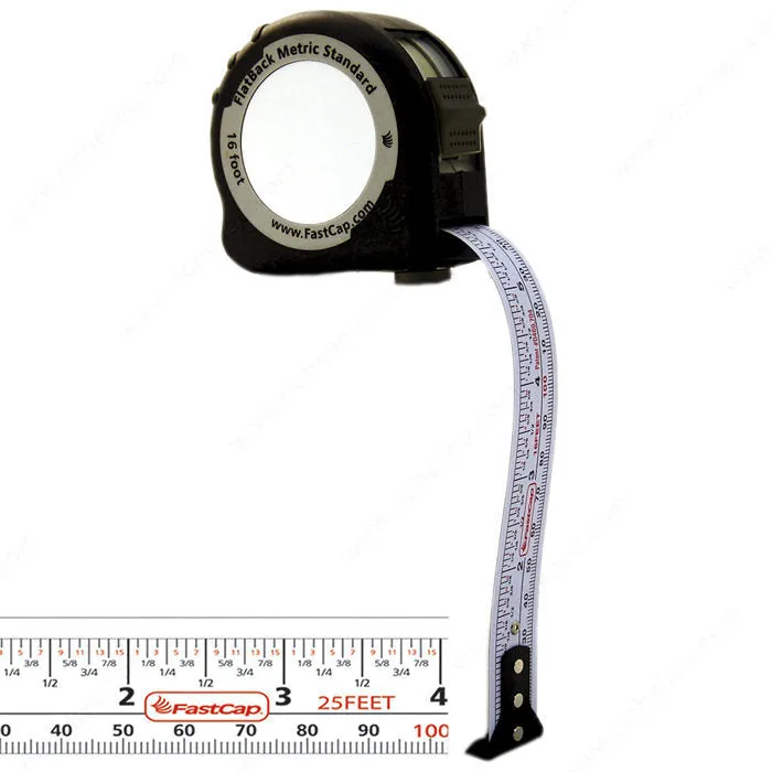 Ruban à mesurer flexible ProCarpenter Flatback à mesures métriques et impériales