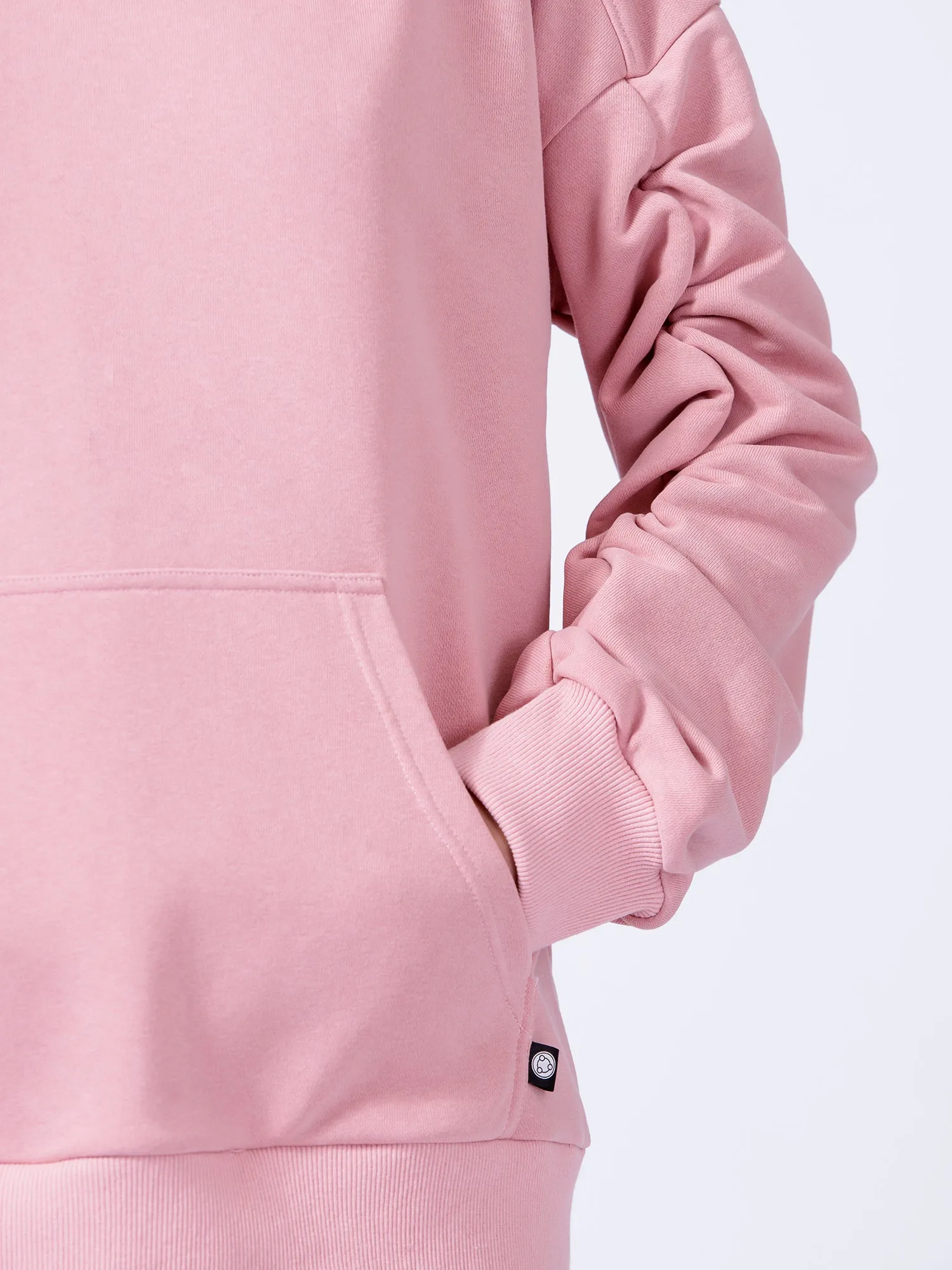RUCHED RUNWAY HOODIE, PINK