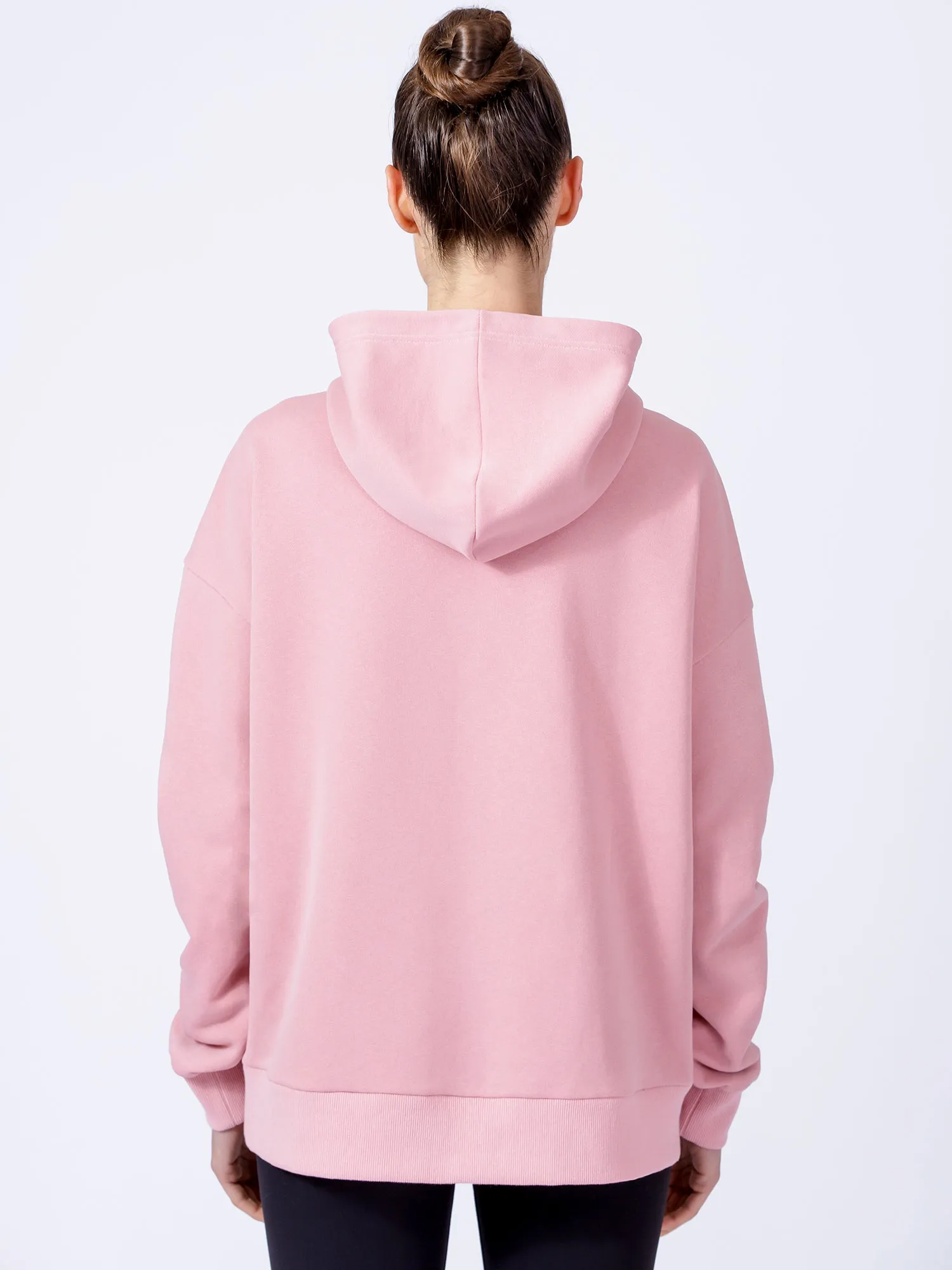 RUCHED RUNWAY HOODIE, PINK