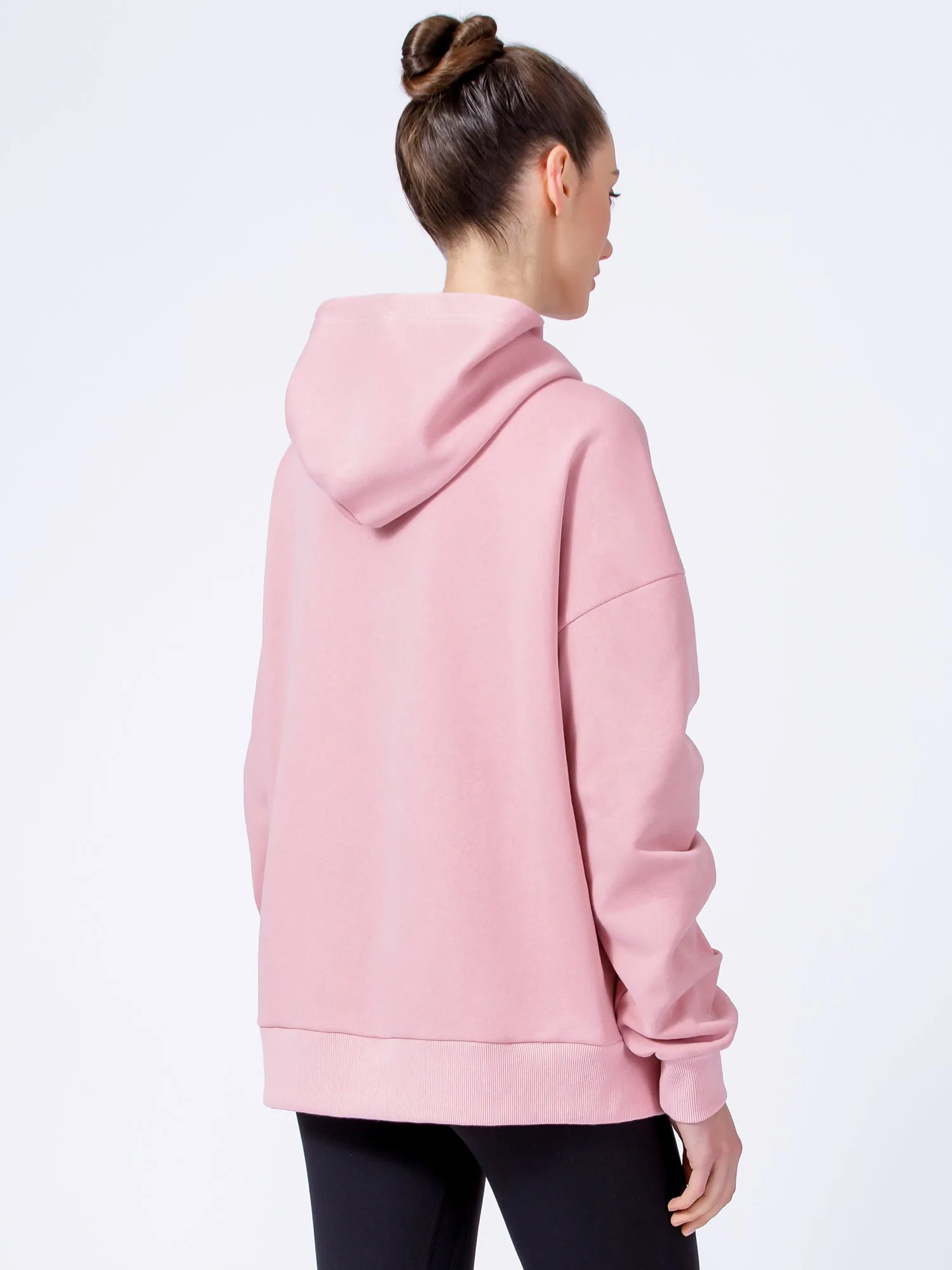 RUCHED RUNWAY HOODIE, PINK