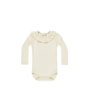 Ruffle Collar Bodysuit - Natural
