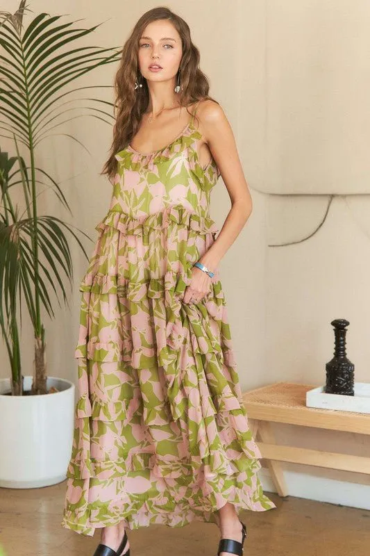 Ruffled Tiered Cami Dress