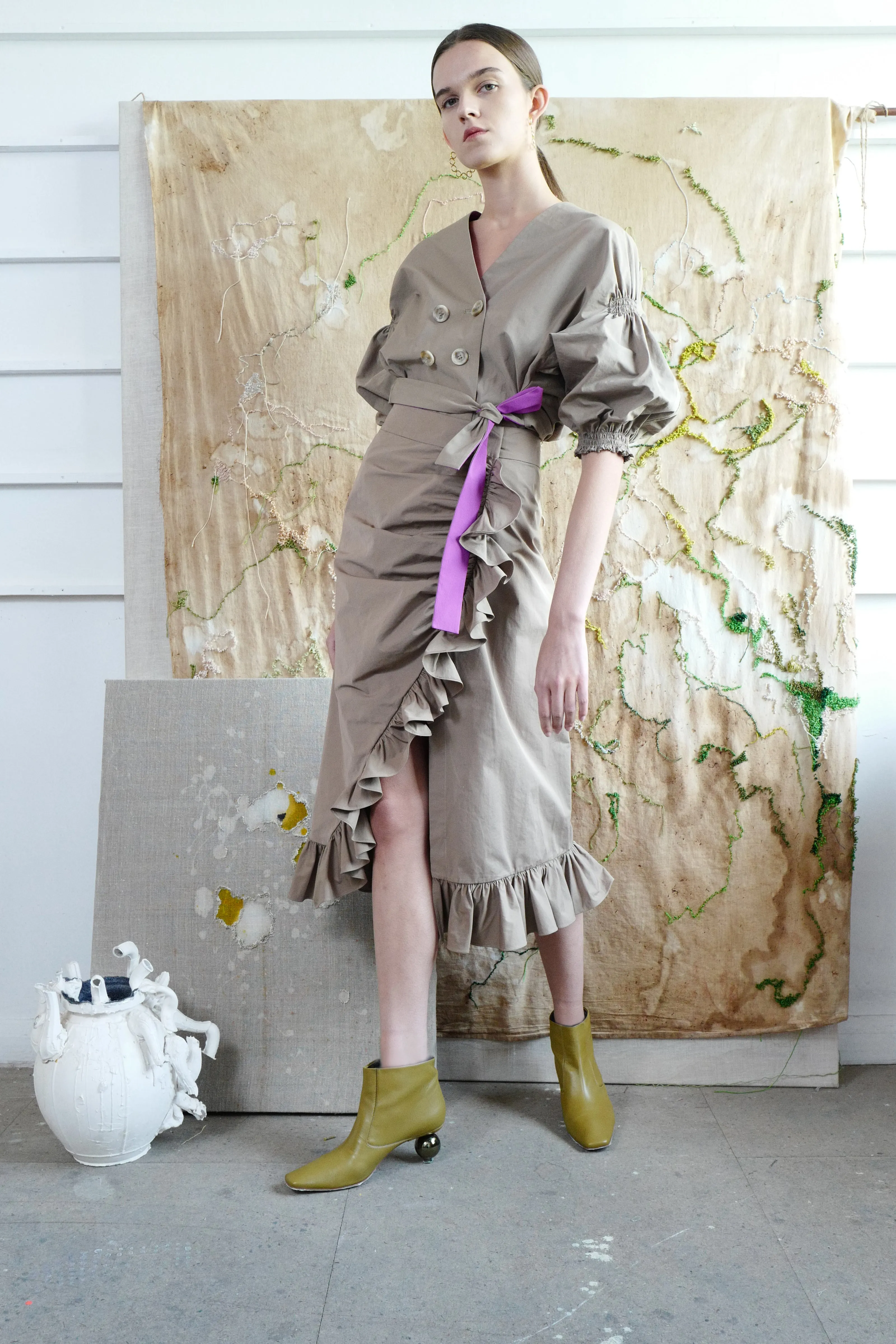 Ruffled Wrap Skirt
