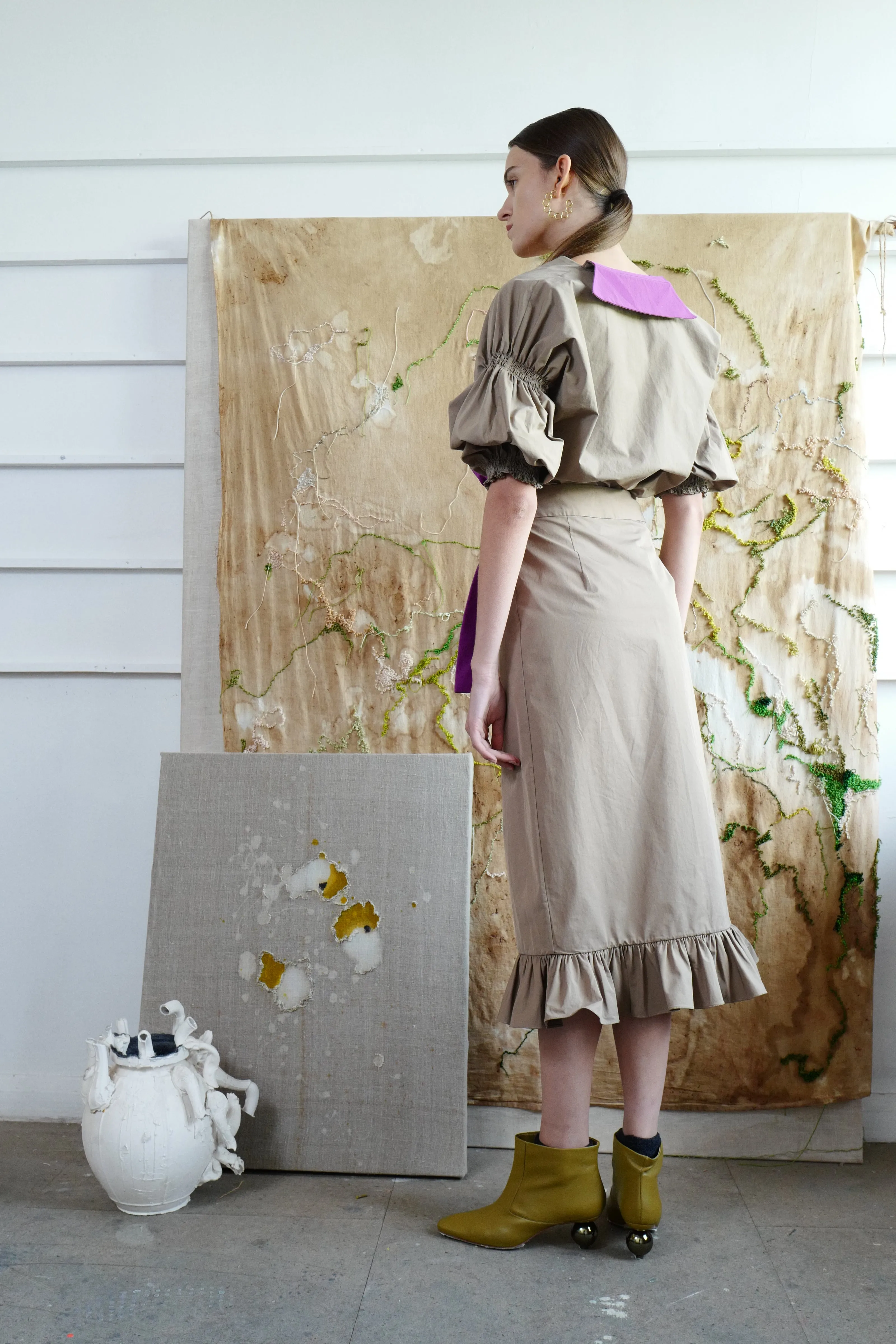 Ruffled Wrap Skirt