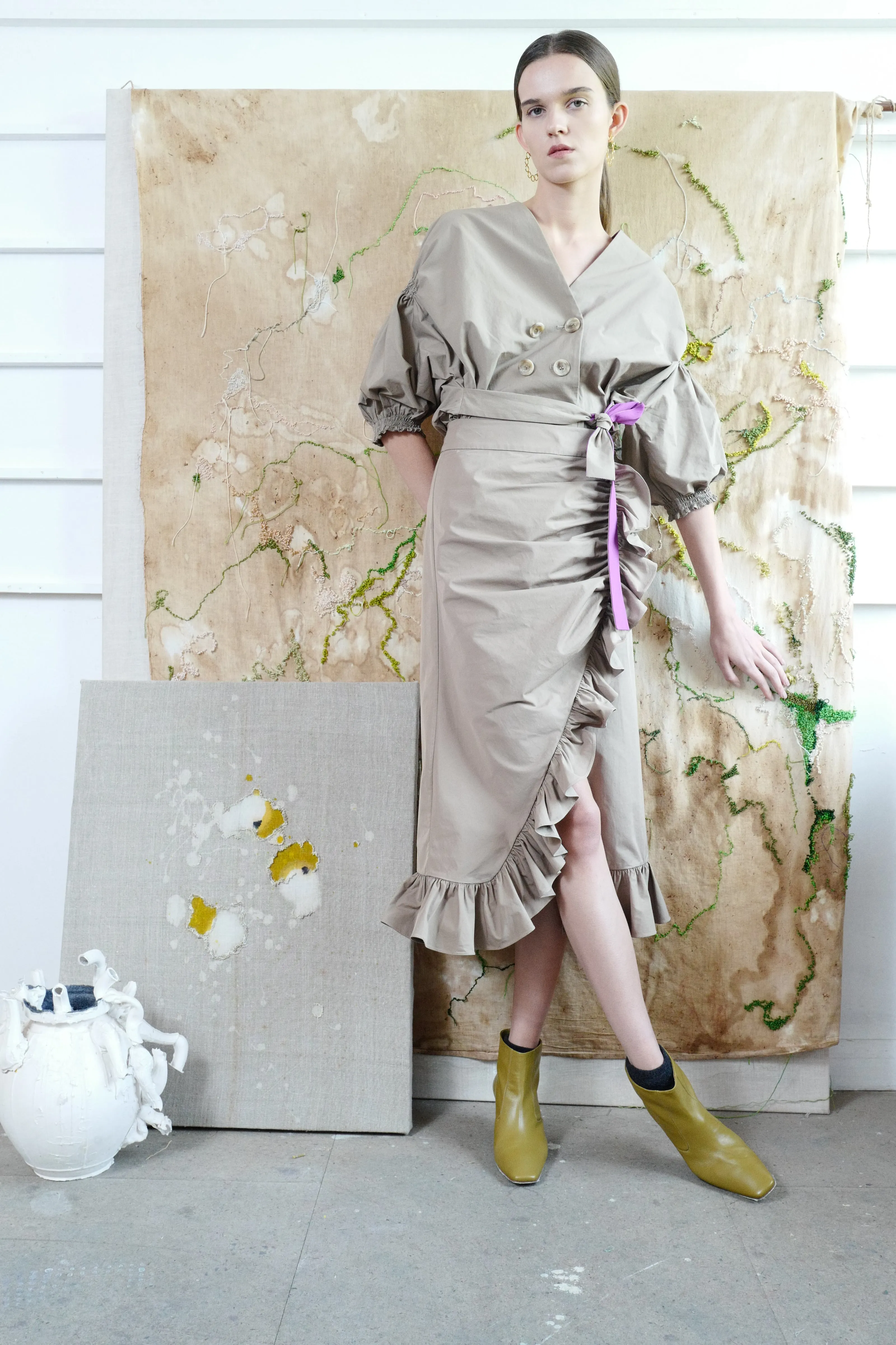 Ruffled Wrap Skirt