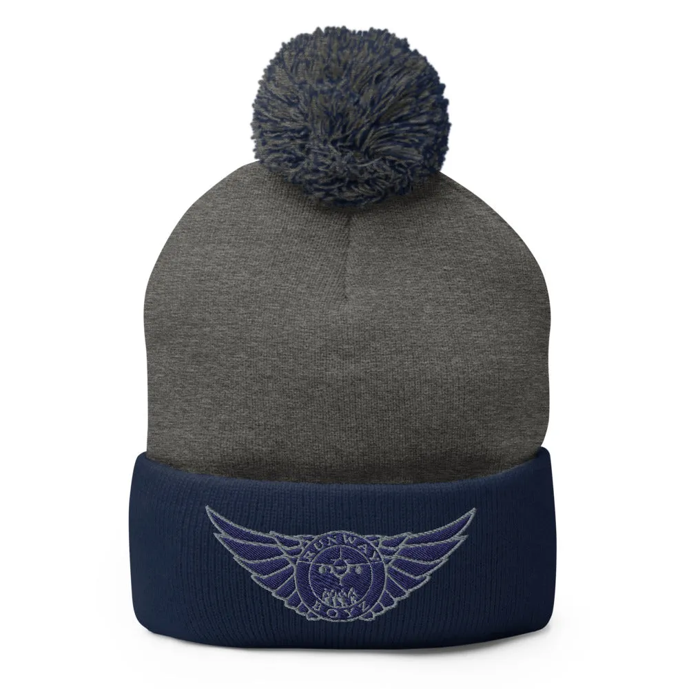 Runway Boyz Logo Pom-Pom Beanie
