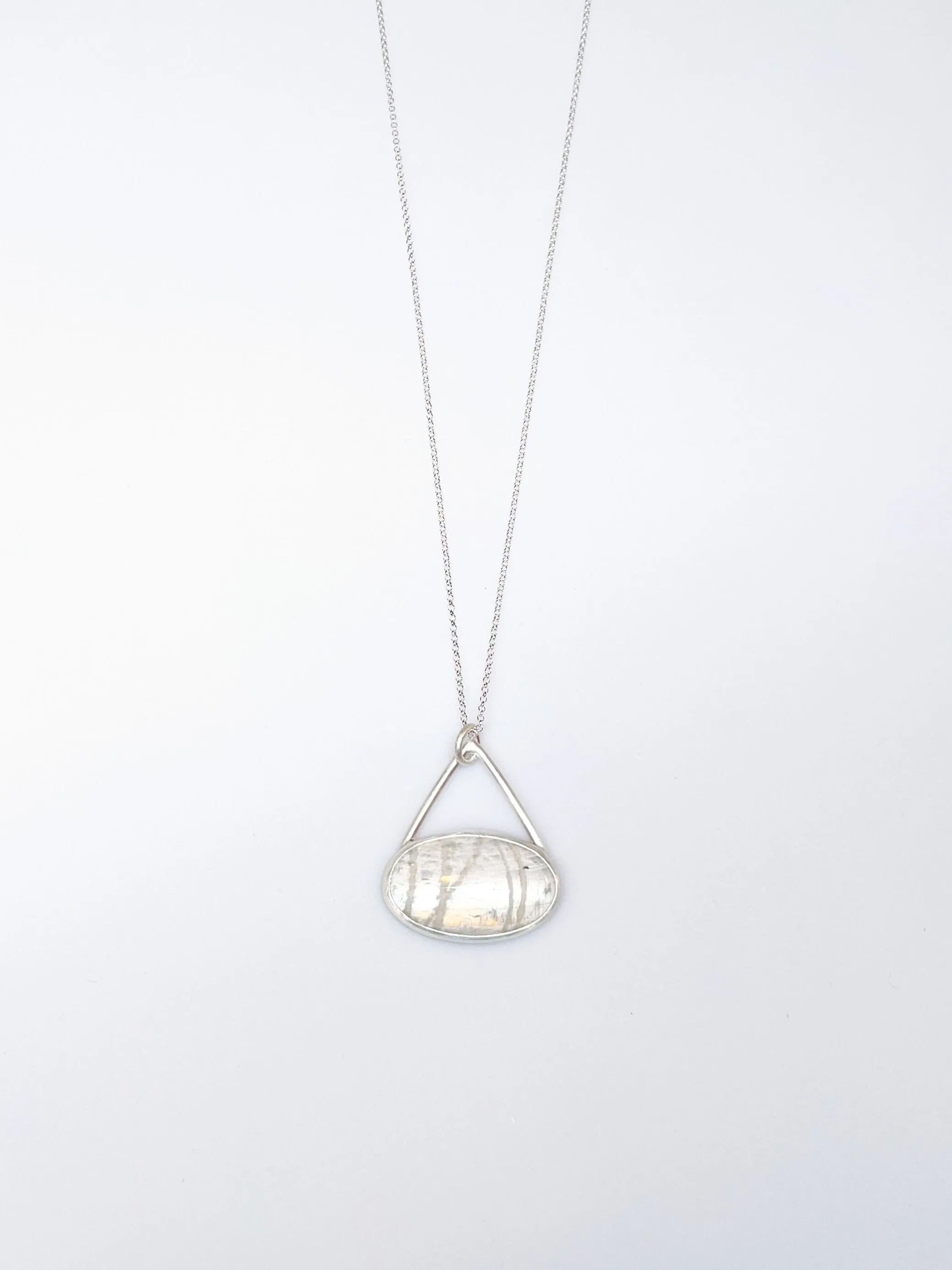 Russian Moonstone (Belomorite) Statement Neckace