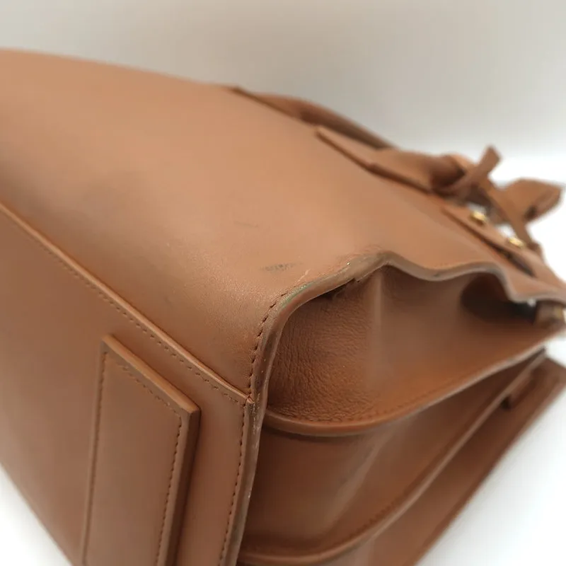 Saint Laurent Small Sac de Jour Tote Brown Leather Crossbody Bag