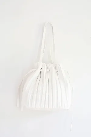 SAMPLE-Nadia Pleated Bag - White