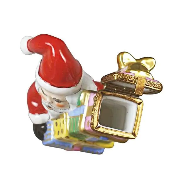 Santa with Stacked Presents